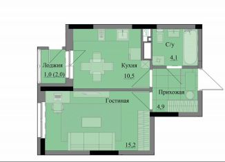 Продам 1-ком. квартиру, 35.7 м2, Удмуртия