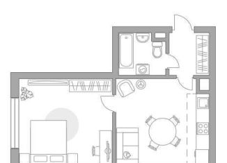 Двухкомнатная квартира на продажу, 45.7 м2, Долгопрудный, Парковая улица, 50к1