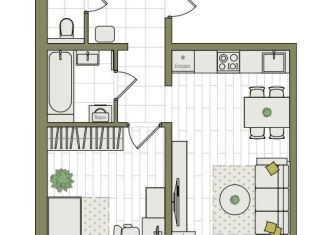 Продается двухкомнатная квартира, 45.2 м2, Киров