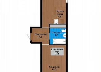 Продается 2-ком. квартира, 41.7 м2, Чита