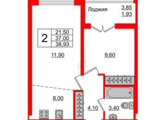 Продается 2-комнатная квартира, 39 м2, Калининград, ЖК Стерео, Батальная улица, 98