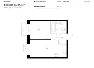 Продаю однокомнатную квартиру, 34.3 м2, Санкт-Петербург, метро Обводный канал