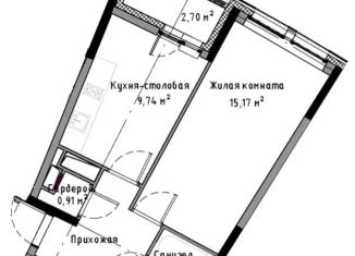 Продаю однокомнатную квартиру, 36 м2, Санкт-Петербург, Планерная улица, 91к2, метро Комендантский проспект