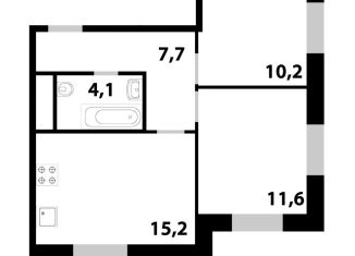 Продам двухкомнатную квартиру, 37.9 м2, Одинцово, улица Маковского, 28, ЖК Союзный
