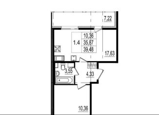 1-ком. квартира на продажу, 35.3 м2, Санкт-Петербург, ЖК Солнечный Город, проспект Будённого, 23к3
