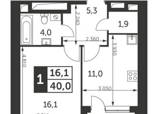 Продаю однокомнатную квартиру, 40 м2, Москва, улица Академика Волгина, 2с2, ЖК Архитектор