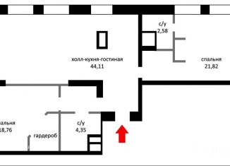 Продаю 3-ком. квартиру, 93.2 м2, Москва, Рублёвское шоссе, 101, метро Молодёжная