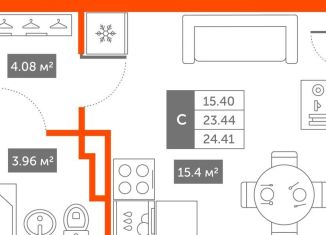 Продажа квартиры студии, 24.4 м2, Пушкин