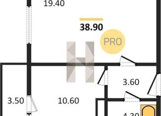 Продается 1-ком. квартира, 38.9 м2, хутор Ветряк, Выборская улица, 14