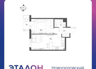 Однокомнатная квартира на продажу, 40.5 м2, Санкт-Петербург, ЖК Новоорловский