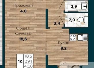 Продаю 1-комнатную квартиру, 41 м2, Новосибирск, ЖК Галактика