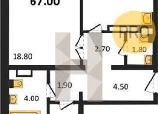 Продаю 2-комнатную квартиру, 67 м2, Новосибирск, 1-я Чулымская улица, 12с, ЖК Венеция