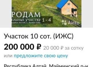 Продаю участок, 10 сот., село Кызыл-Озек