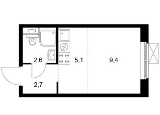 Продается квартира студия, 19.8 м2, Одинцово, Каштановая улица, 4, ЖК Одинцово-1