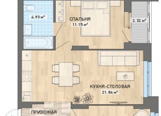 2-комнатная квартира на продажу, 61.2 м2, Свердловская область, площадь 1905 года