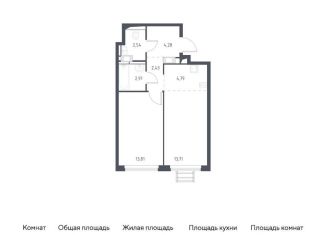 Продажа однокомнатной квартиры, 44.5 м2, Московская область, микрорайон Пригород Лесное, к6