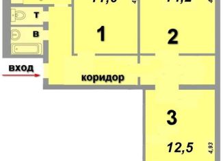 Сдается трехкомнатная квартира, 64 м2, Москва, проезд Черепановых, 72, район Коптево