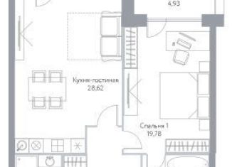 Продается 1-комнатная квартира, 76.6 м2, Москва, проспект Мира, 95, проспект Мира