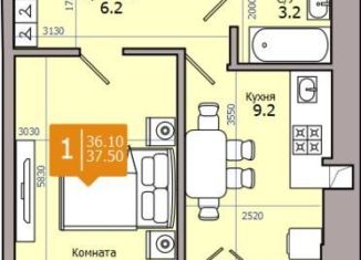 Продается 1-ком. квартира, 37.5 м2, Батайск, улица Ворошилова, 219