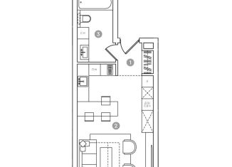 Квартира на продажу студия, 33.7 м2, Москва, проспект Академика Сахарова, 11, метро Красные Ворота