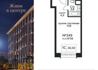 Продам квартиру студию, 26.5 м2, Москва, метро Павелецкая, Стремянный переулок, 2