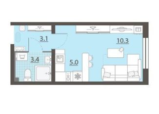 Продаю квартиру студию, 21.8 м2, посёлок Мичуринский, ЖК Мичуринский