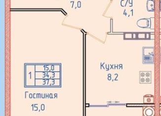 Продается 1-комнатная квартира, 37.3 м2, Ставрополь, ЖК Суворов, улица Алексея Яковлева, 1/1