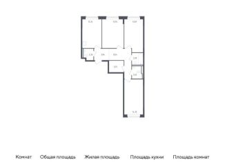 Продажа трехкомнатной квартиры, 78 м2, Московская область