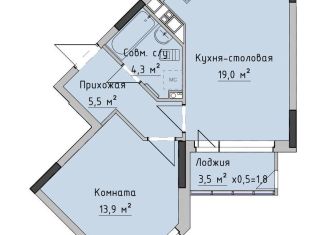 1-ком. квартира на продажу, 42.6 м2, Ижевск, жилой район Север