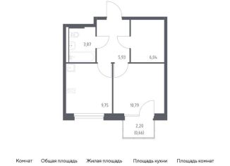 Однокомнатная квартира на продажу, 37 м2, Москва, жилой комплекс Новое Внуково, к23