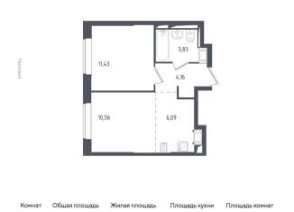 Продаю 1-комнатную квартиру, 36.1 м2, Московская область, жилой комплекс Томилино Парк, к5.1