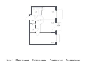 Продается 2-ком. квартира, 52 м2, Московская область, жилой комплекс Томилино Парк, к6.1