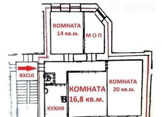 Продажа комнаты, 17 м2, Санкт-Петербург, переулок Джамбула, 17, метро Звенигородская