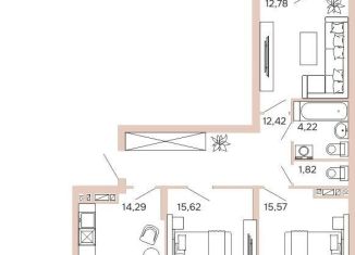 Продажа трехкомнатной квартиры, 78.5 м2, Пензенская область, улица Бутузова, с1