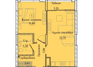 Продается 1-ком. квартира, 49.9 м2, Екатеринбург, Машинная улица, 1В/2, ЖК Клевер Парк