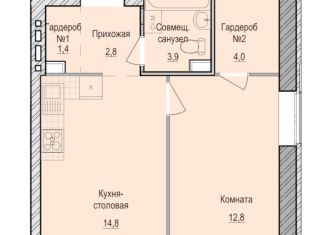 Однокомнатная квартира на продажу, 39.7 м2, Удмуртия