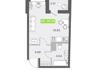 Продам квартиру студию, 29.6 м2, Санкт-Петербург, метро Приморская