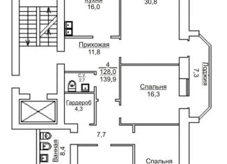 4-комнатная квартира на продажу, 137 м2, Москва, станция Стрешнево, 1-й Пехотный переулок, 2
