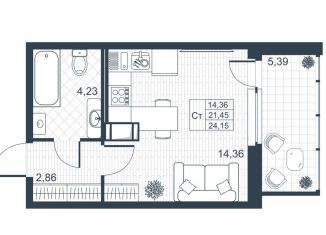 Продажа квартиры студии, 24.1 м2, Коммунар, Ново-Антропшинская улица, 5