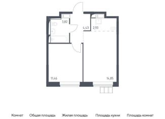 2-комнатная квартира на продажу, 37.5 м2, поселение Рязановское, ЖК Алхимово