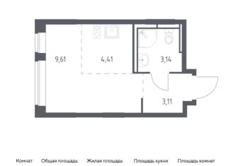 Квартира на продажу студия, 20.3 м2, поселение Кокошкино, жилой комплекс Новое Внуково, к20