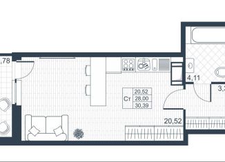 Продажа квартиры студии, 30.4 м2, Коммунар, ЖК Ново-Антропшино, Ново-Антропшинская улица, 5