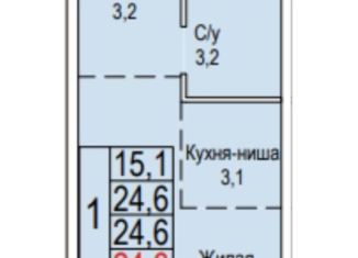 Продается квартира студия, 24.6 м2, Москва, метро Волгоградский проспект