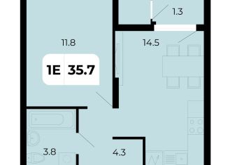 Однокомнатная квартира на продажу, 35.7 м2, поселок Верхнетемерницкий, улица Венеры, 19/2
