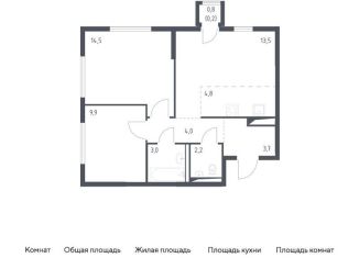 Продается 3-комнатная квартира, 55.8 м2, Москва, жилой комплекс Молжаниново, к1, метро Пятницкое шоссе
