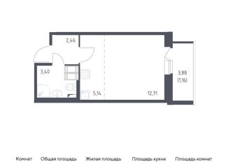 Продажа квартиры студии, 24.9 м2, Колпино, жилой комплекс Новое Колпино, к39