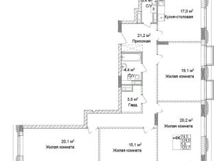 Продам четырехкомнатную квартиру, 125.7 м2, Нижний Новгород, Нижегородский район, улица Сеченова