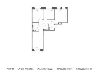 Продажа трехкомнатной квартиры, 70 м2, Московская область, жилой комплекс Заречье Парк, к3.2