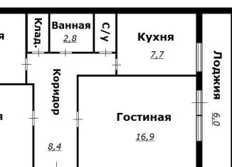 Продажа 3-комнатной квартиры, 57.9 м2, Белозерск, Красноармейская улица, 61А