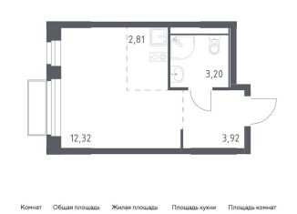Квартира на продажу студия, 22.3 м2, поселение Филимонковское, жилой комплекс Квартал Марьино, к1